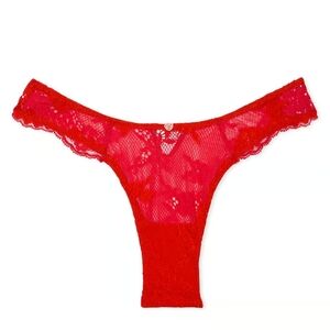 Victoria's Secret Twinkle Bow Lace Brazilian Panty Size S NWT